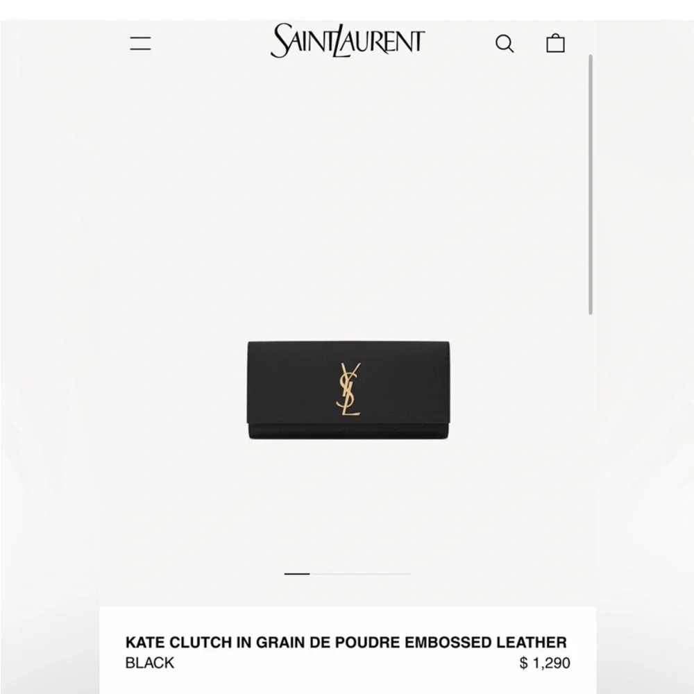 Yves Saint Laurent Black Leather Wallet-on-Chain - Picture 14 of 15